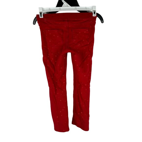 H&M Girls Red Heart Print Pants Size 6-7Y - Picture 3 of 6